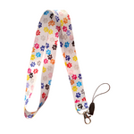 Resmi Galeri görüntüleyiciye yükleyin, Beyaz Renk Renkli Pati Boyun Askı ipi Ve Telefon Askısı (Kartlık Ücretsiz)