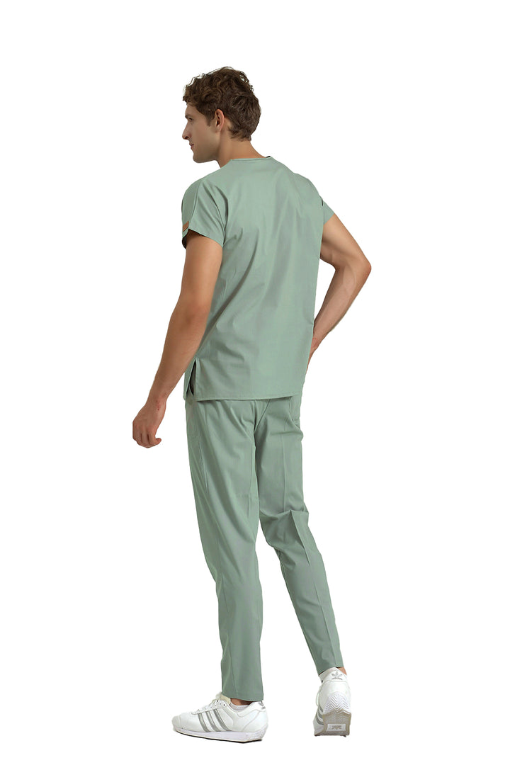 Küf Yeşili Likralı Doktor Ve Hemşire Forması Unisex Cerrahi Takım