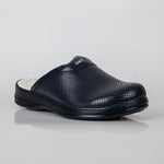 Resmi Galeri görüntüleyiciye yükleyin, Sabo Klasik Terlik Lacivert Deri