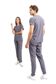 Füme Likralı Doktor Ve Hemşire Forması Unisex Cerrahi Takım