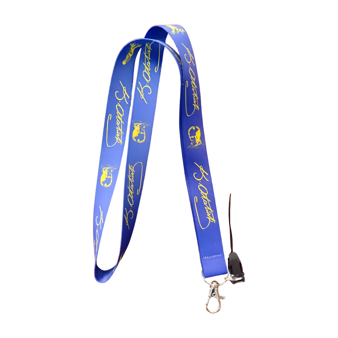 Lacivert Sarı Ataturk Imzali Boyun Askı ipi Ve Telefon Askısı (Kartlık Ücretsiz)