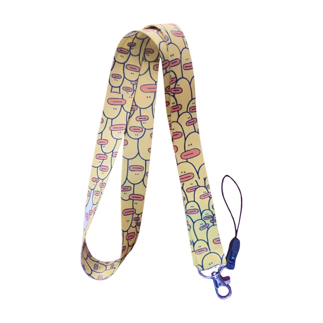 Sarı Ördekler Boyun Askı ipi Ve Telefon Askısı (Kartlık Ücretsiz)