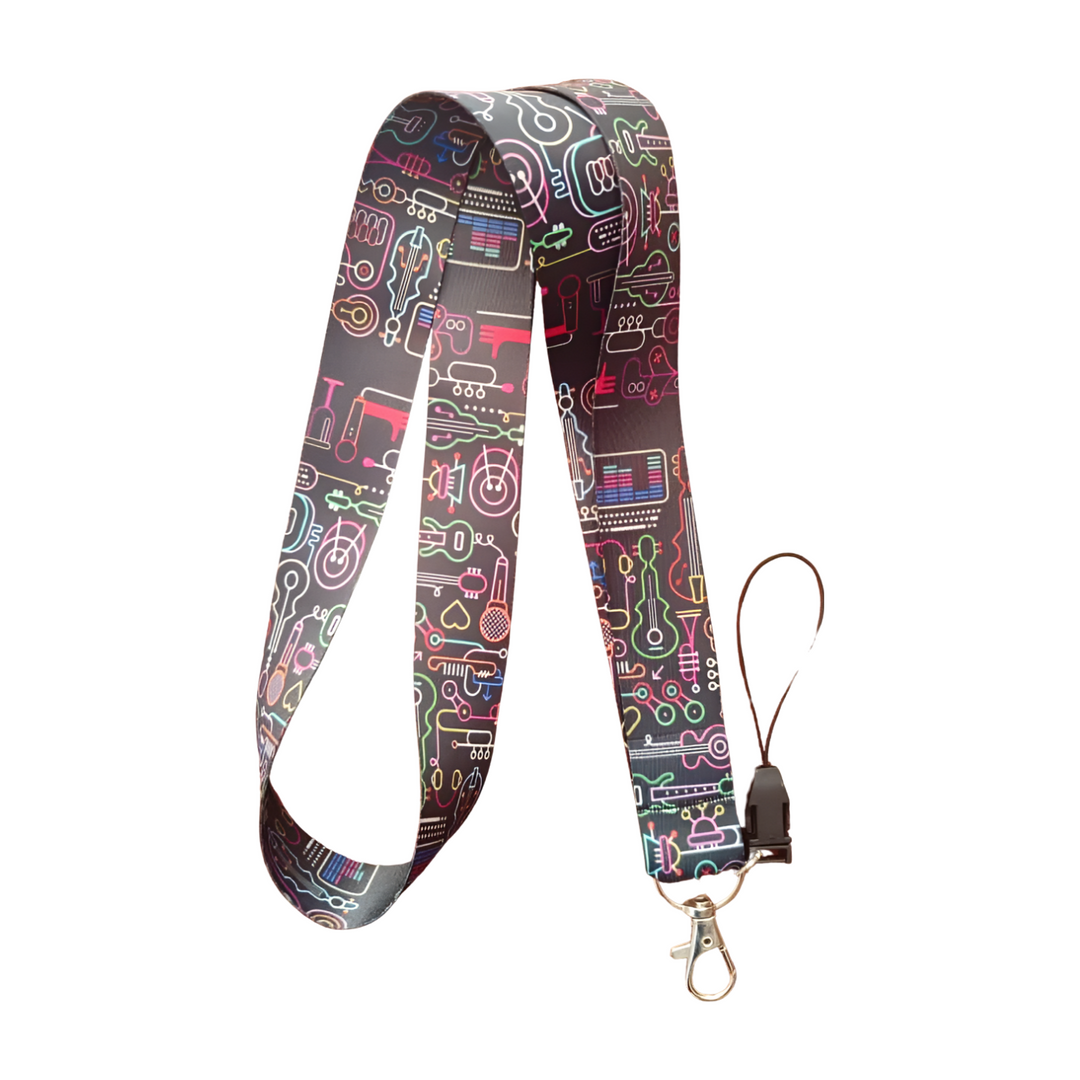 Müzik Aletleri Boyun Askı ipi Ve Telefon Askısı (Kartlık Ücretsiz)