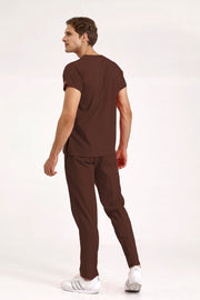 Kakao Likralı Doktor Ve Hemşire Forması Unisex Cerrahi Takım