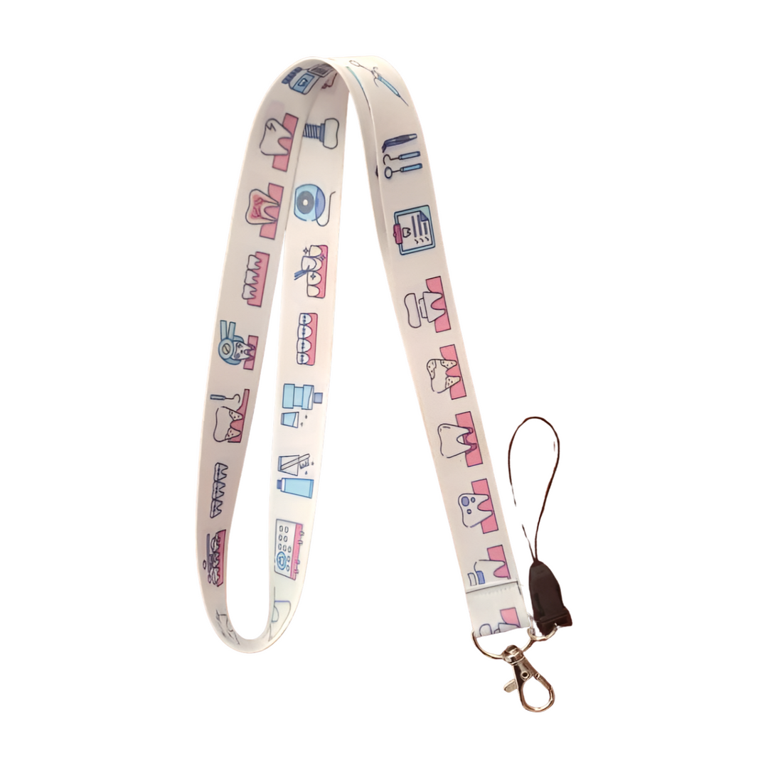Beyaz Hastane Diş Doktoru Boyun Askı ipi Ve Telefon Askısı (Kartlık Ücretsiz)