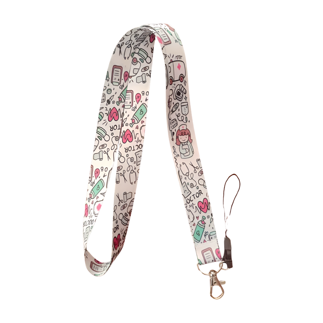 Hastane Doktor Boyun Askı ipi Ve Telefon Askısı (Kartlık Ücretsiz)