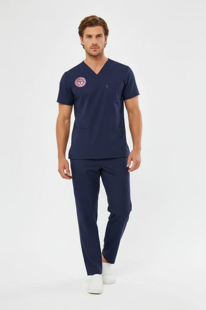 Patriot Blue Hemşire Forması Takımı | Sağlık Bakanlığı Uyumlu Likralı Medikal Forma