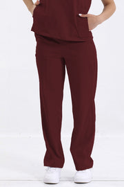 MEDİNİLLA TEK ALT Çift Yön Likralı Kadın Cerrahi Pantolon Bordo