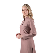 Tesettür Panda Flex Likralı Cerrahi Takım Koyu Pudra